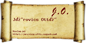 Járovics Ottó névjegykártya